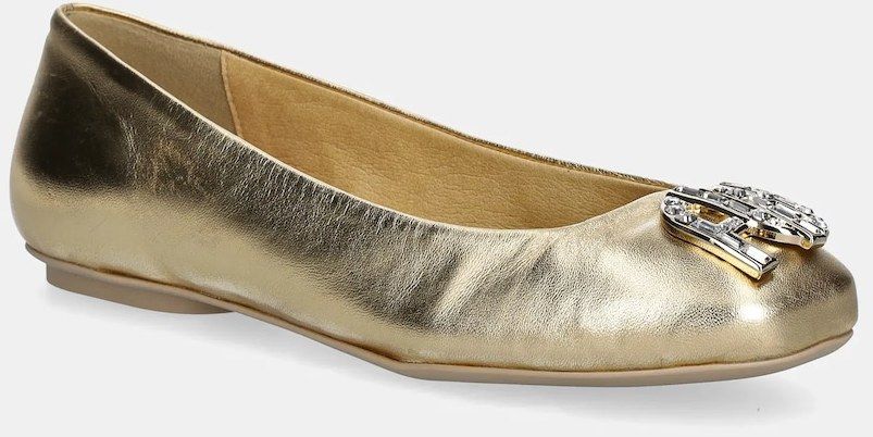 Kožené balerínky Furla Ballet Ballerina zlatá farba, YJ02BAL 5R0000 2613S