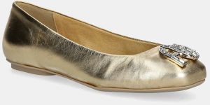 Kožené balerínky Furla Ballet Ballerina zlatá farba, YJ02BAL 5R0000 2613S
