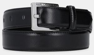Kožený opasok Karl Lagerfeld dámsky, čierna farba, A1W33147