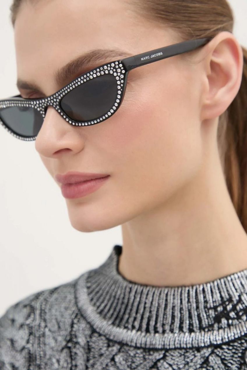 Slnečné okuliare Marc Jacobs dámske, čierna farba, MARC 797/S