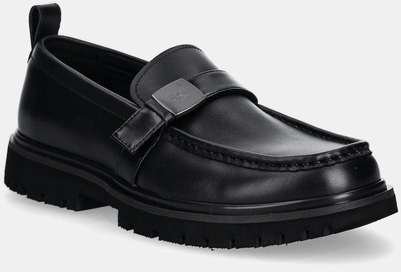 Mokasíny Calvin Klein Jeans EVA APRON LOAFER HDW pánske, čierna farba, YM0YM01252