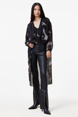 Blúzka AllSaints AVALA dámska, čierna farba, vzorovaná, W108PB