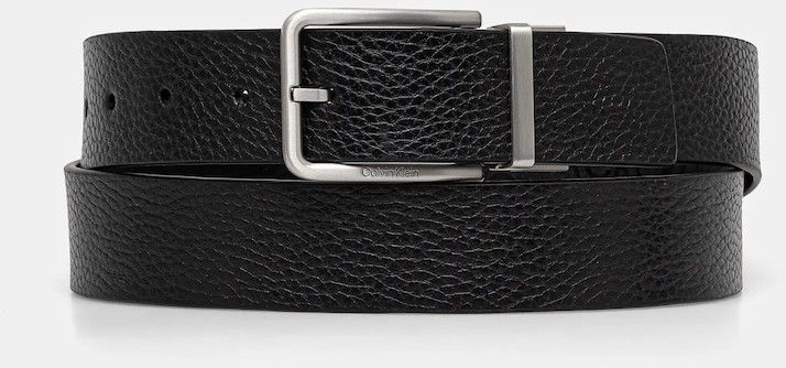 Obojstranný kožený opasok Calvin Klein pánsky, čierna farba, K50K512647
