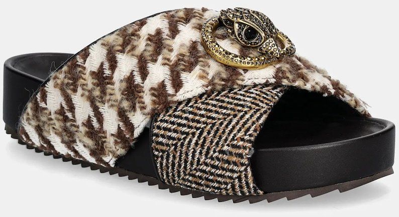 Šľapky Kurt Geiger London Chelsea Cross Strap Dr dámske, béžová farba, 3973139609