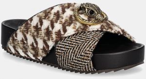 Šľapky Kurt Geiger London Chelsea Cross Strap Dr dámske, béžová farba, 3973139609