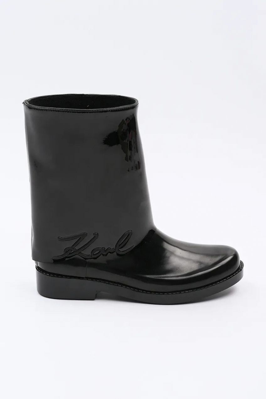 Gumáky Karl Lagerfeld KALOSH dámske, čierna farba, KL47064S
