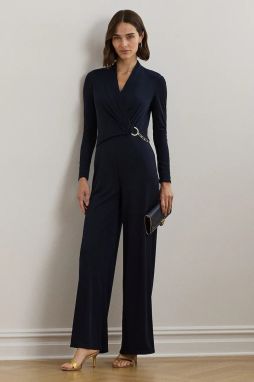 Overal Lauren Ralph Lauren tmavomodrá farba, v výstrih, 200957619