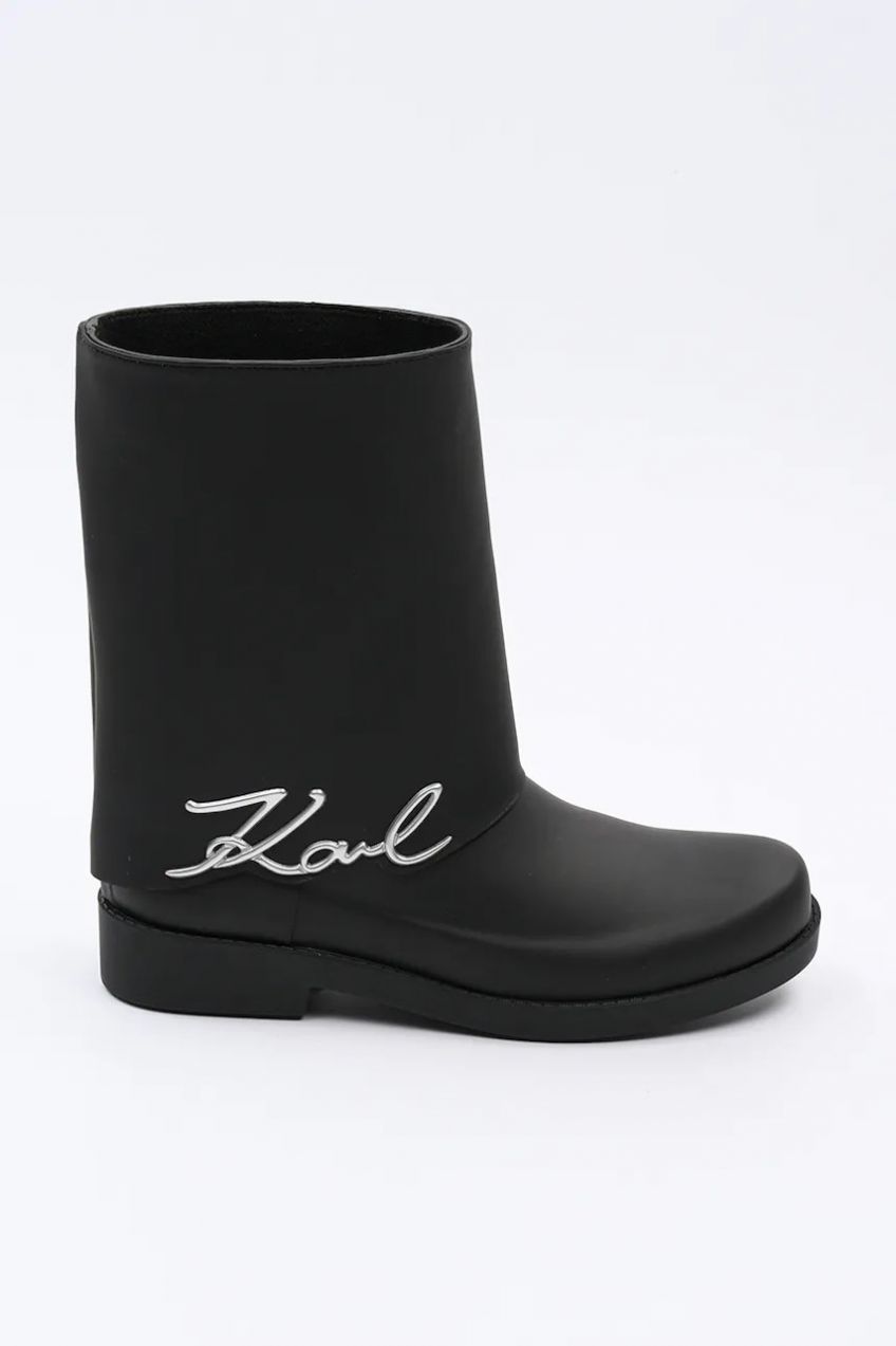 Gumáky Karl Lagerfeld KALOSH dámske, čierna farba, KL47064