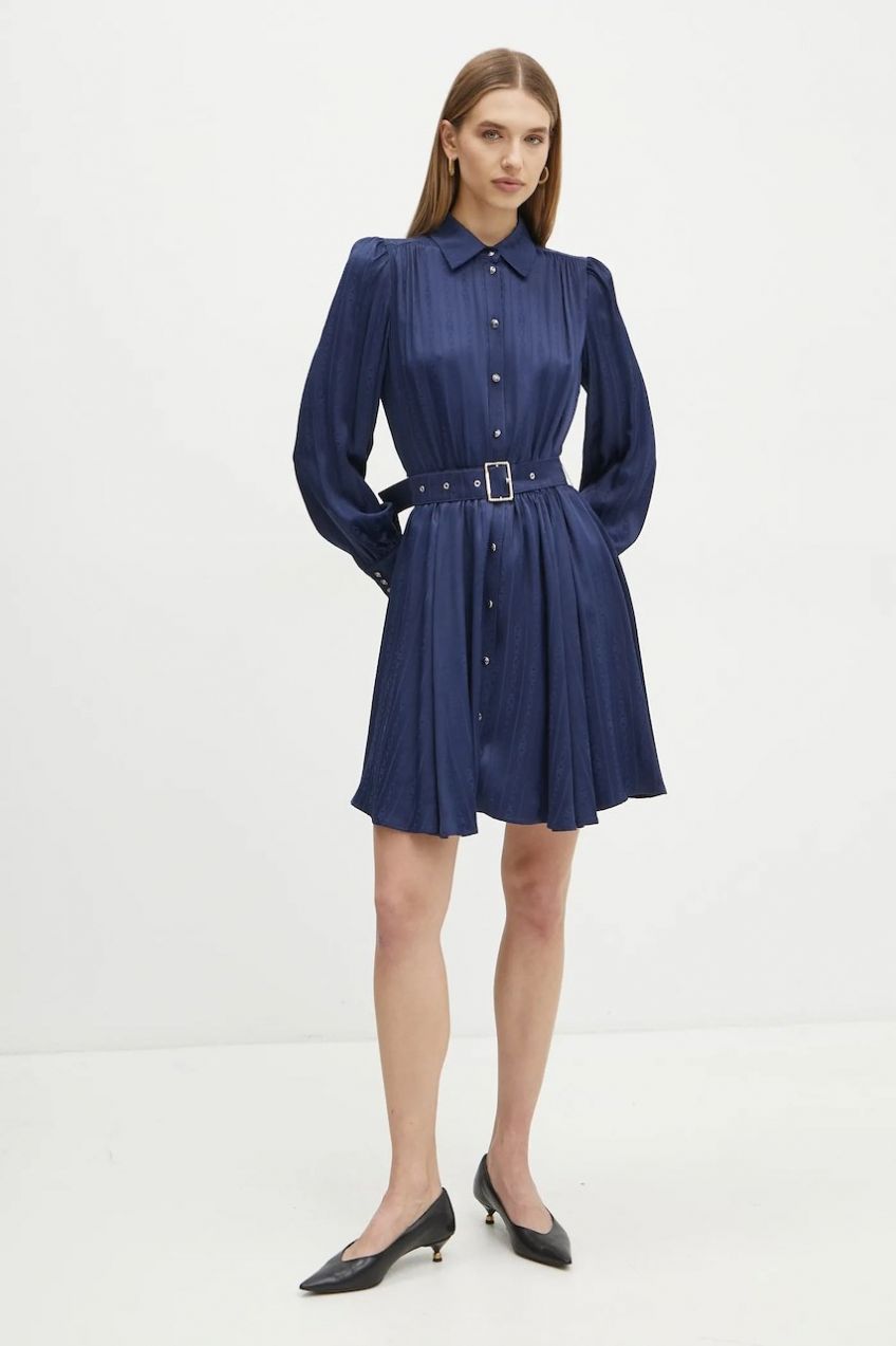 Šaty Marciano Guess STELLA tmavomodrá farba, mini, áčkový strih, 5RGK22 7169A