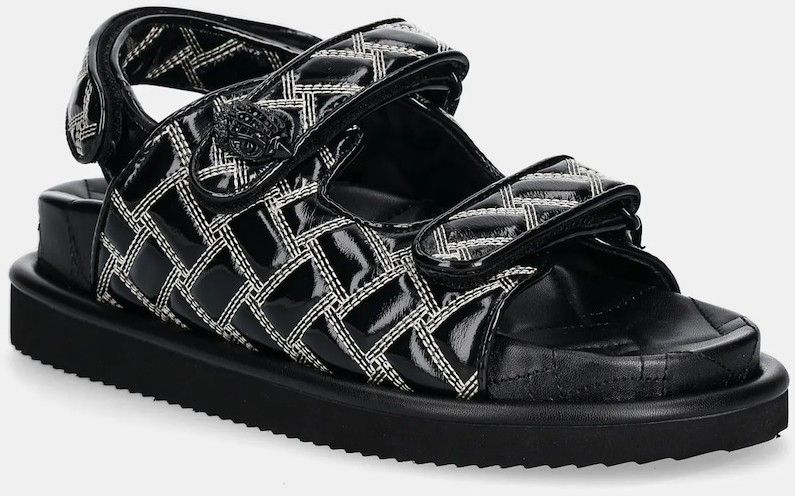 Kožené sandále Kurt Geiger London Orson dámske, čierna farba, na platforme, 3469600309
