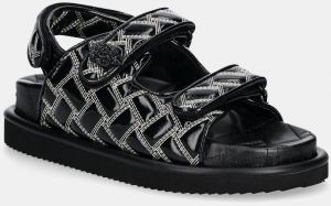 Kožené sandále Kurt Geiger London Orson dámske, čierna farba, na platforme, 3469600309