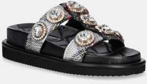 Šlapky Kurt Geiger London Orson Crystal Sandal dámske, čierna farba, na platforme, 9107199609
