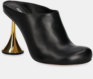 Šľapky Coperni Orchestra Closed Mule Heel dámske, čierna farba, na vysokom podpätku, COPSH60F6014