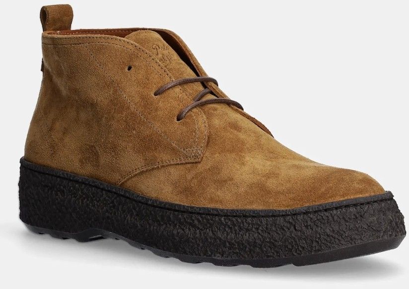 Semišové topánky Polo Ralph Lauren Aldis Chukka pánske, hnedá farba, 812958779001