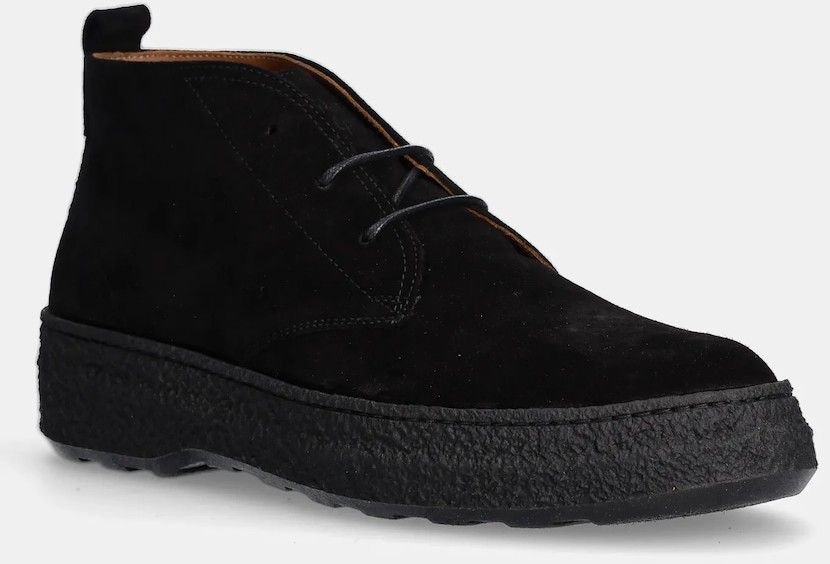 Semišové topánky Polo Ralph Lauren Aldis Chukka pánske, čierna farba, 812958779002