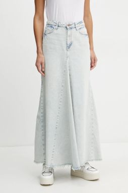 Rifľová sukňa Guess PANELED maxi, áčkový strih, W5RD95 D5LQ1