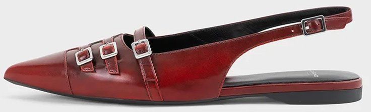 Kožené balerínky Vagabond Shoemakers HERMINE červená farba, s otvorenou pätou, 5533-118-47