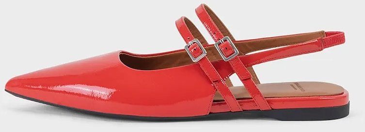 Kožené balerínky Vagabond Shoemakers HERMINE červená farba, s otvorenou pätou, 5733-260-76