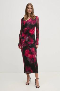 Šaty Dkny ružová farba, maxi, priliehavá, DD4KU42A
