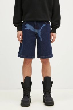 Bavlnené rifľové šortky Puma PUMA X A$AP ROCKY Denim Short tmavomodrá farba, 631066