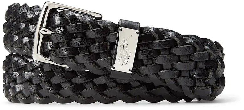 Kožený opasok Polo Ralph Lauren pánsky, čierna farba, 405931713