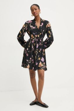 Šaty Twinset čierna farba, mini, áčkový strih, 251TP2773