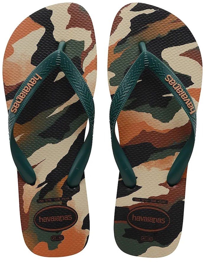 Šľapky Havaianas TOP pánske, zelená farba, 4141398-6134
