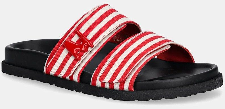 Šľapky MSGM dámske, červená farba, 3841MDS455