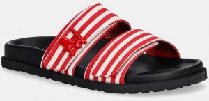 Šľapky MSGM dámske, červená farba, 3841MDS455