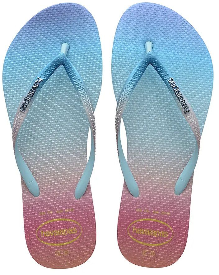 Šľapky Havaianas SLIM GRADIENT dámske, na plochom podpätku, 4146908-0001
