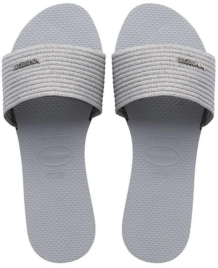 Šľapky Havaianas YOU MALTA METALLIC dámske, šedá farba, 4147312-3498