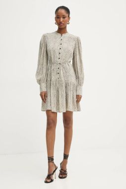 Šaty Twinset béžová farba, mini, áčkový strih, 251TP2751