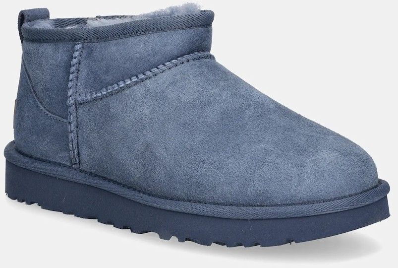 Semišové snehule UGG Classic Ultra Mini tmavomodrá farba, 1116109-DTB
