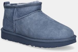Semišové snehule UGG Classic Ultra Mini tmavomodrá farba, 1116109-DTB