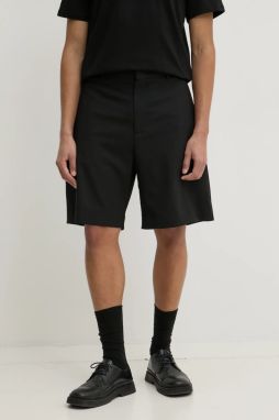 Vlnené šortky MSGM čierna farba, 3840MB08X.257127