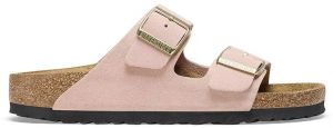 Semišové šľapky Birkenstock Arizona dámske, ružová farba, 1026170