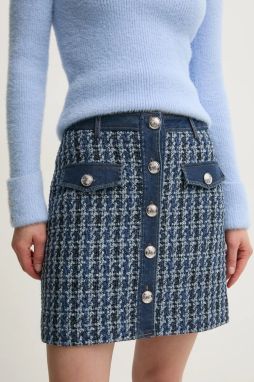 Sukňa s prímesou vlny Morgan JIKI mini, puzdrová, JIKI