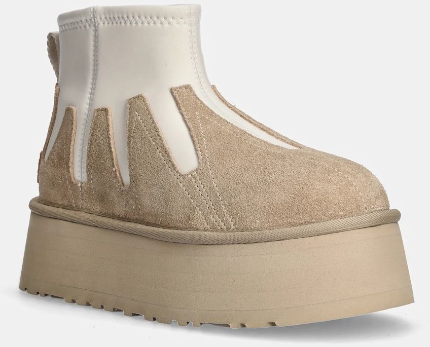 Snehule UGG Classic Mini Dipper Sunwave béžová farba, 1167591-MDSD