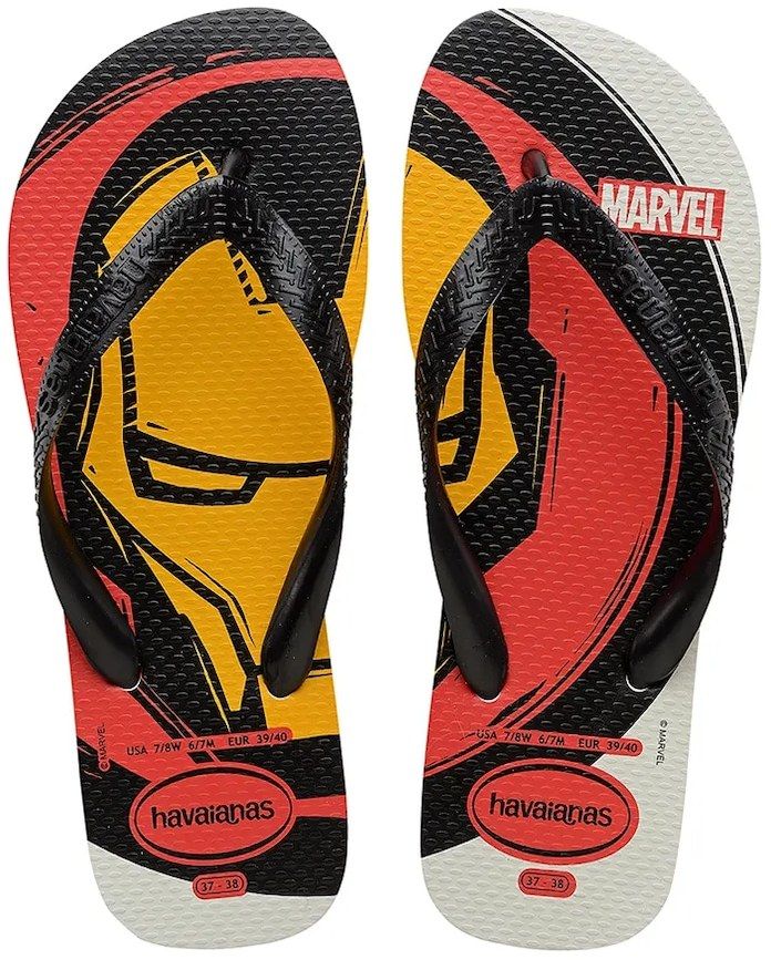Šľapky Havaianas TOP MARVEL pánske, čierna farba, 4146953-0001