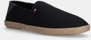 Espadrilky Tommy Hilfiger HILFIGER ESPADRILLE CORE TEXTILE čierna farba, FM0FM05353