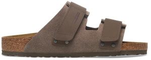 Kožené šľapky Birkenstock Uji dámske, zelená farba, 1029259