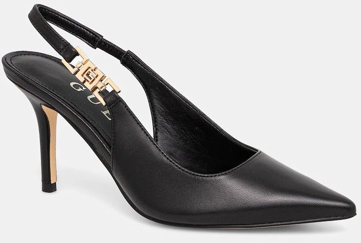 Lodičky Guess NASSHA3 čierna farba, FLPNS3 LEA05