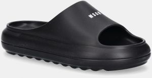 Šľapky MSGM dámske, čierna farba, na platforme, 3841MDS206