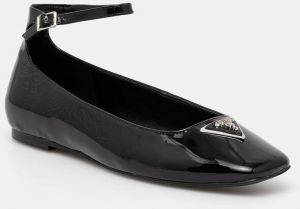Baleríny Guess LEVVIS čierna farba, FLPLVV PAT02