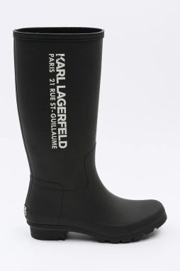Gumáky Karl Lagerfeld KALOSH dámske, čierna farba, KL47085