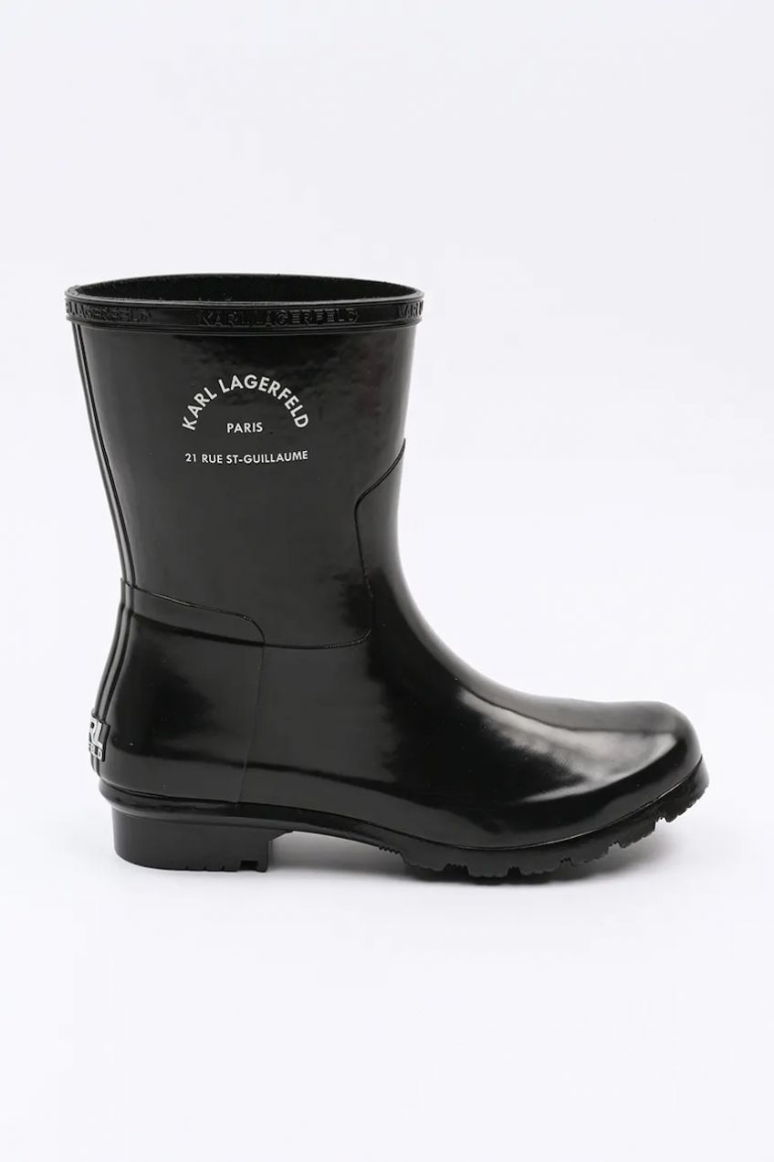 Gumáky Karl Lagerfeld KALOSH dámske, čierna farba, KL47075S