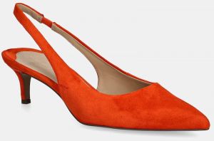 Semišové lodičky Lauren Ralph Lauren Lolah II oranžová farba, 802959263003