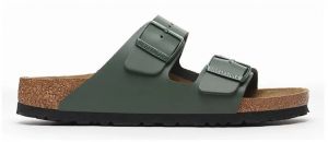 Kožené šľapky Birkenstock Arizona pánske, zelená farba, 1029165