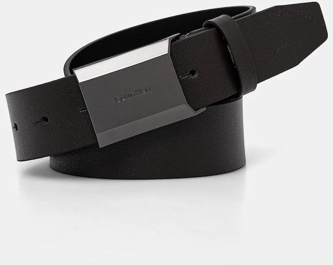Kožený opasok Calvin Klein pánsky, hnedá farba, K50K512835