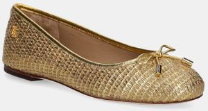 Baleríny Lauren Ralph Lauren Jayna zlatá farba, 802956767001